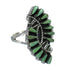 Authentic Sterling Silver Turquoise Needlepoint Ring Size 6-3/4 RX63060